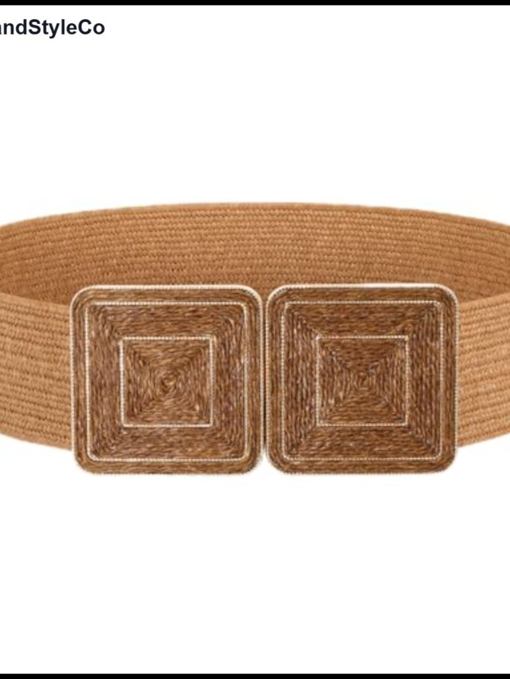 Straw Woven Elastic Belt for Women, Rattan Wide Stretchy Boho Belt